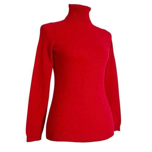 Charter Club Luxury Red 100% Cashmere Turtleneck Pullover Sweater Size L NWT - Picture 4 of 8
